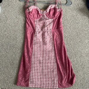 Urban Outfitters pink underwire mini dress